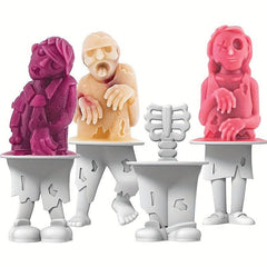 Zombie Popsicle Mold Horror Ice Pop Molds 4 Cavity Reusable Kitchen Gadgets
