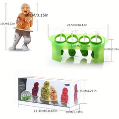 Zombie Popsicle Mold Horror Ice Pop Molds 4 Cavity Reusable Kitchen Gadgets
