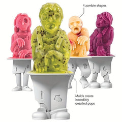 Zombie Popsicle Mold Horror Ice Pop Molds 4 Cavity Reusable Kitchen Gadgets