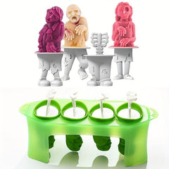 Zombie Popsicle Mold Horror Ice Pop Molds 4 Cavity Reusable Kitchen Gadgets