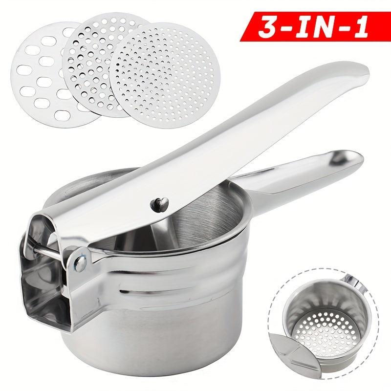 3in1 Potato Ricer Press Masher Stainless Steel Kitchen Vegetable