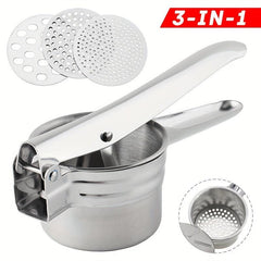 3in1 Potato Ricer Press Masher Stainless Steel Kitchen Vegetable