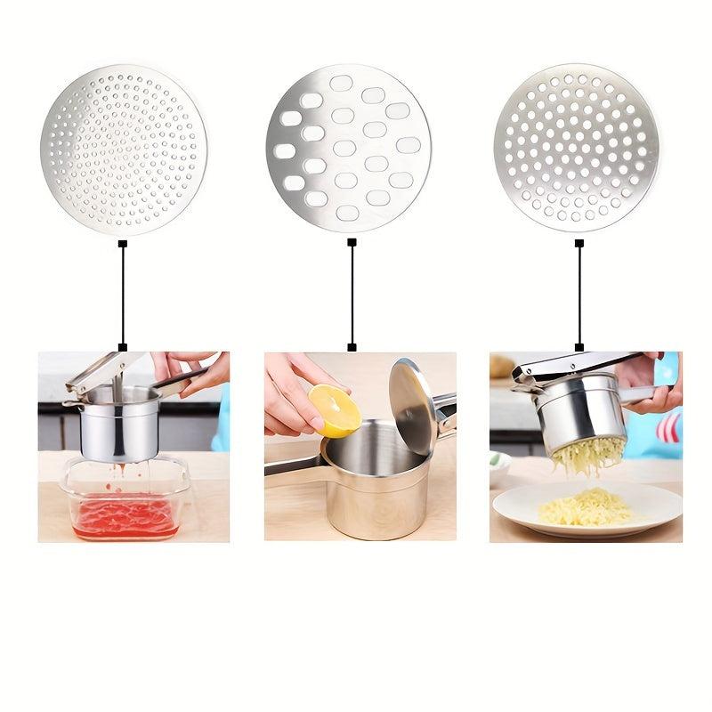 3in1 Potato Ricer Press Masher Stainless Steel Kitchen Vegetable