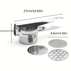 3in1 Potato Ricer Press Masher Stainless Steel Kitchen Vegetable