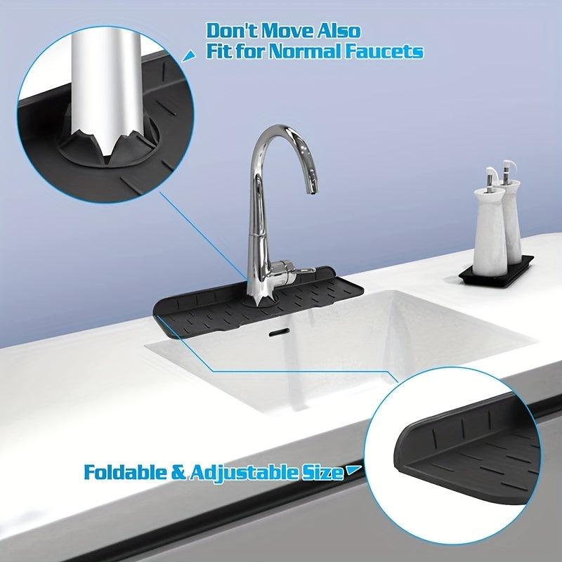 Silicone Drain Mat Kitchen Faucet Sink Splash Guard