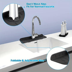 Silicone Drain Mat Kitchen Faucet Sink Splash Guard