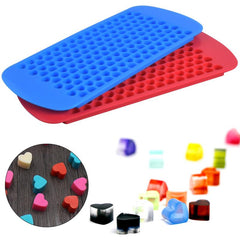 2pcs Heart Shaped Ice Cube Trays Silicone BPA Free Easy Release Molds