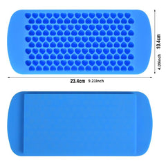 2pcs Heart Shaped Ice Cube Trays Silicone BPA Free Easy Release Molds