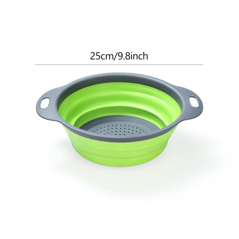 Silicone Water Filter Basket Foldable Fruit Basket Silicone Drainer Tray