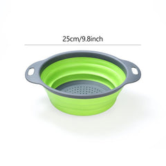 Silicone Water Filter Basket Foldable Fruit Basket Silicone Drainer Tray