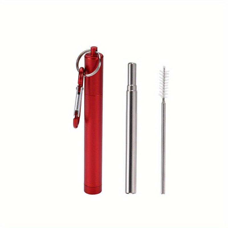 Retractable Stainless Steel Coffee Straw - Reusable Telescopic Beverage Straw