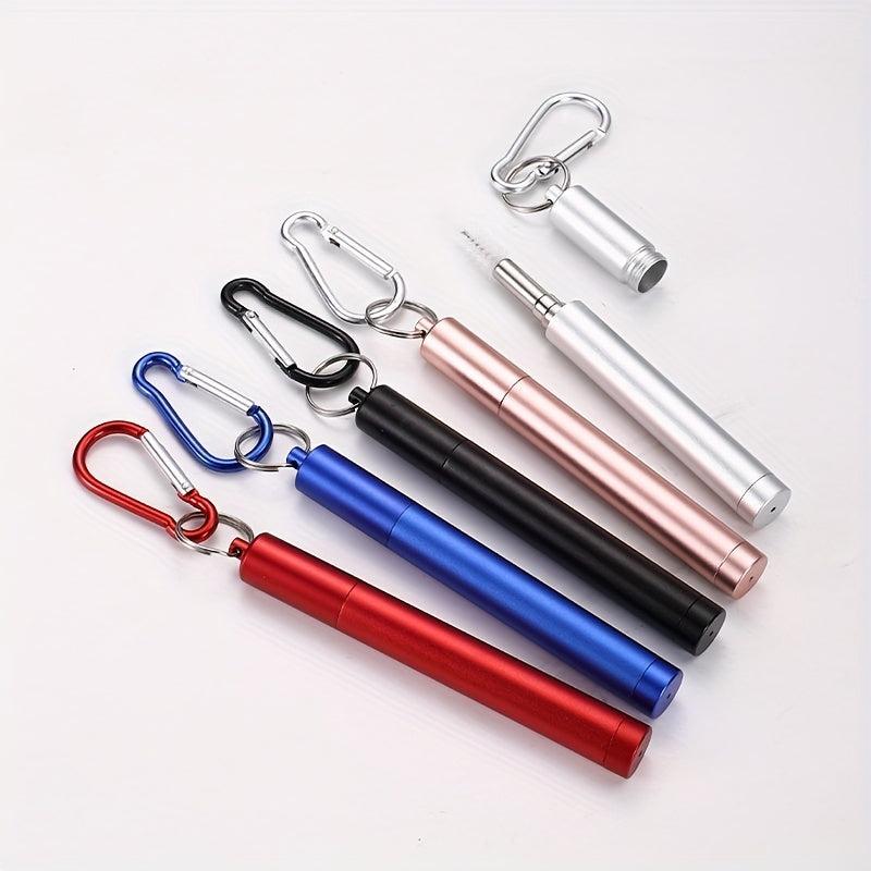 Retractable Stainless Steel Coffee Straw - Reusable Telescopic Beverage Straw