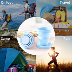 Portable Foldable Silicone Water Cup for Camping Office Home