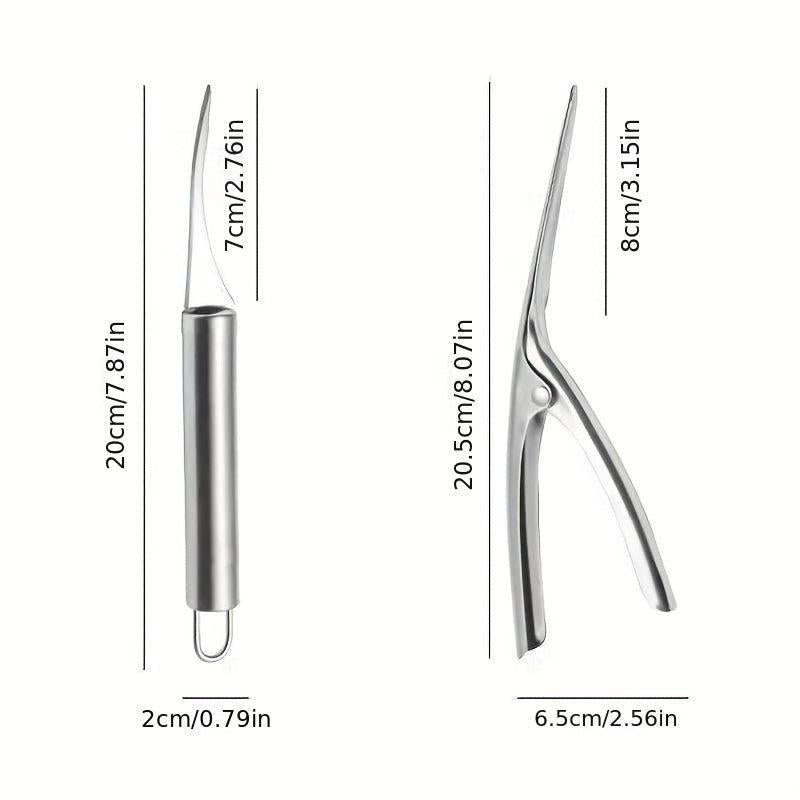 Stainless Steel Shrimp Deveiner Tool Set