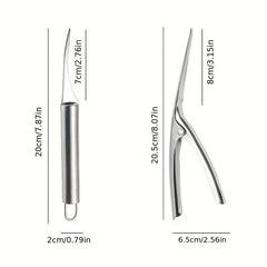 Stainless Steel Shrimp Deveiner Tool Set
