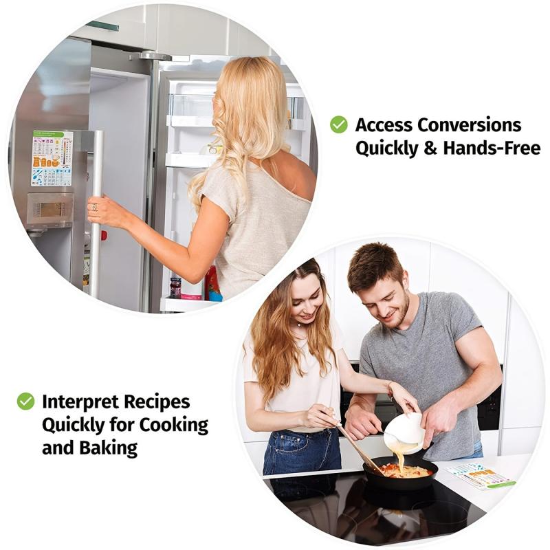 1pc Kitchen Conversion Chart Magnet 8in 6in Imperial Metric To Standard Decor