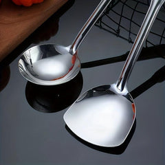 4pcs Stainless Steel Utensil Set Cooking Turner Spatula Spoon Colander Safe Use