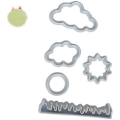 5pcs Cloud Shaped Cake Mold Plastic Cookie Mold Baking Tools
