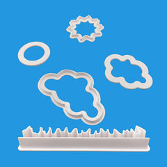 5pcs Cloud Shaped Cake Mold Plastic Cookie Mold Baking Tools