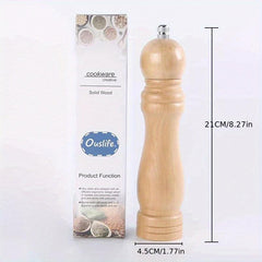 Wooden Pepper and Sea Salt Grinder Manual Seasoning Bottle