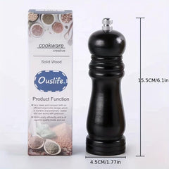 Wooden Pepper and Sea Salt Grinder Manual Seasoning Bottle