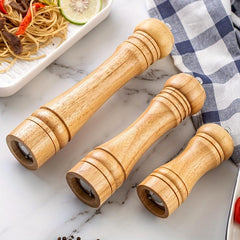 Wooden Pepper and Sea Salt Grinder Manual Seasoning Bottle
