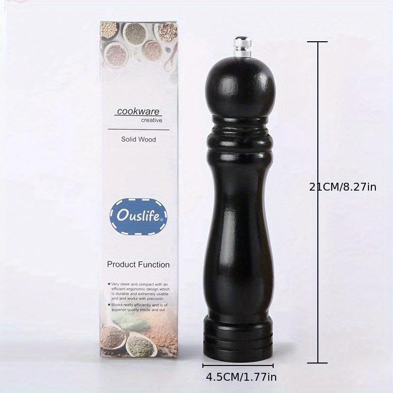 Wooden Pepper and Sea Salt Grinder Manual Seasoning Bottle