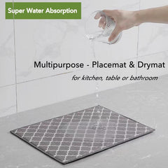 Microfiber Dish Drying Mat - Absorbent Dish Drainer