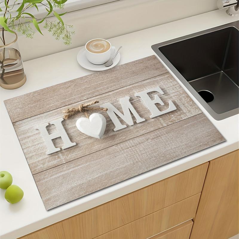 Tableware Drying Mat Soft Drain Pad Absorbent Wear-resistant Coffee Machine Mat