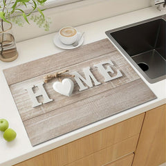 Tableware Drying Mat Soft Drain Pad Absorbent Wear-resistant Coffee Machine Mat