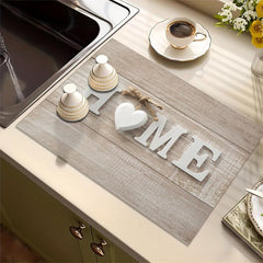 Tableware Drying Mat Soft Drain Pad Absorbent Wear-resistant Coffee Machine Mat