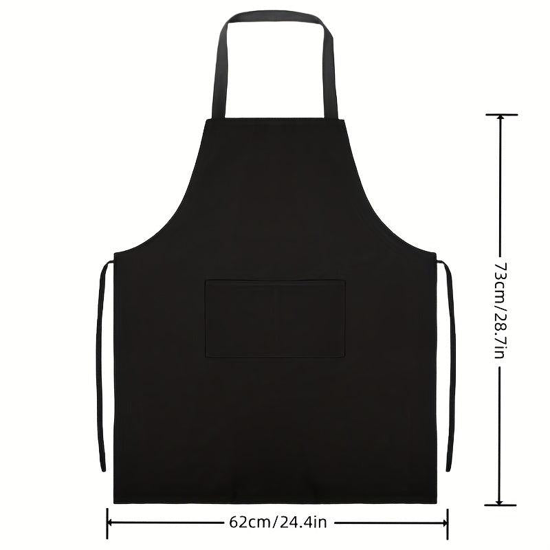 6pcs Polyester Apron Waterproof Adjustable Suspenders Apron