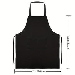 6pcs Polyester Apron Waterproof Adjustable Suspenders Apron