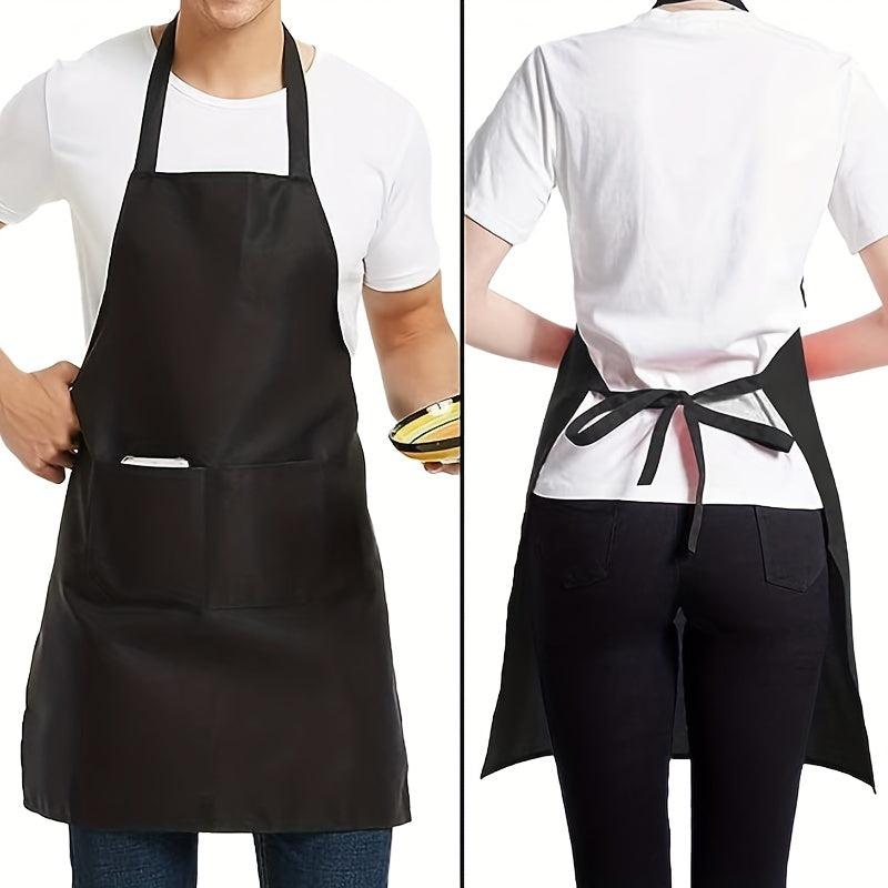 6pcs Polyester Apron Waterproof Adjustable Suspenders Apron