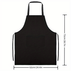 6pcs Polyester Apron Waterproof Adjustable Suspenders Apron