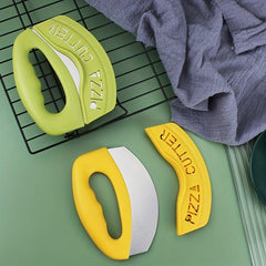 Pizza Cutter Rocker Protective Cover Easy Slicing Perfect Pies