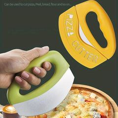 Pizza Cutter Rocker Protective Cover Easy Slicing Perfect Pies