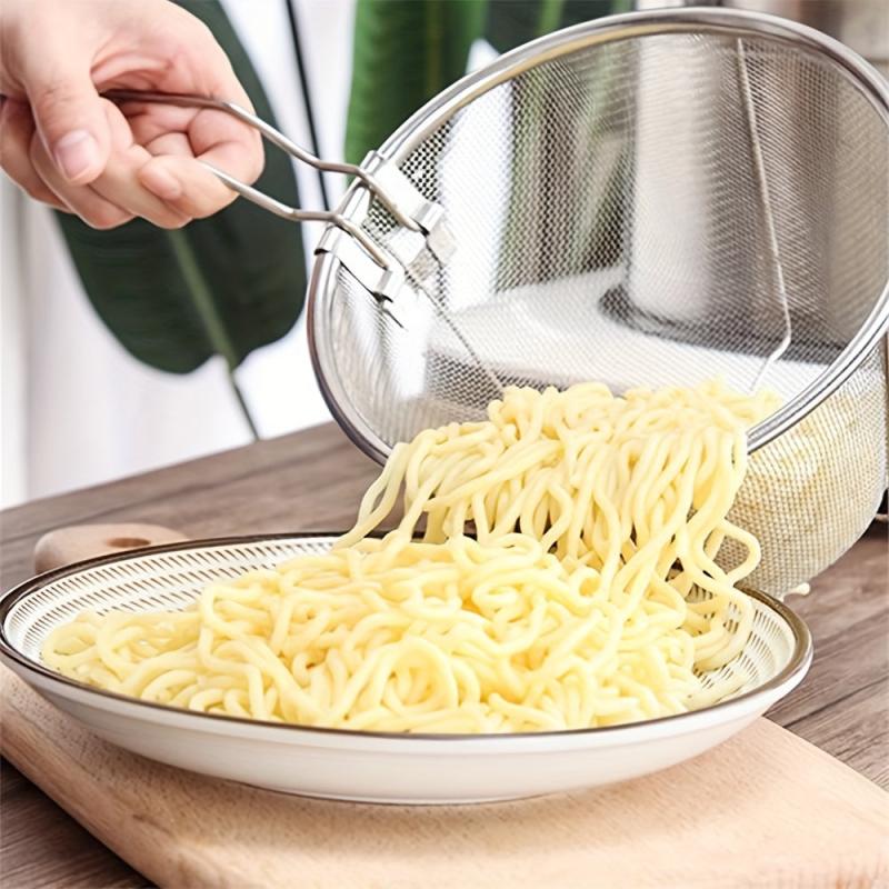 Stainless Steel Frying Basket Kitchen Steam Rinse Strain Fry Basket Strainer