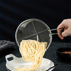 Stainless Steel Frying Basket Kitchen Steam Rinse Strain Fry Basket Strainer