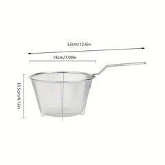 Stainless Steel Frying Basket Kitchen Steam Rinse Strain Fry Basket Strainer
