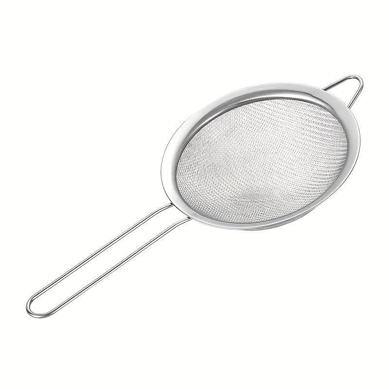 Stainless Steel Mesh Strainer with Sturdy Handle for Juicing, Soy Milk