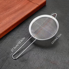 Stainless Steel Mesh Strainer with Sturdy Handle for Juicing, Soy Milk
