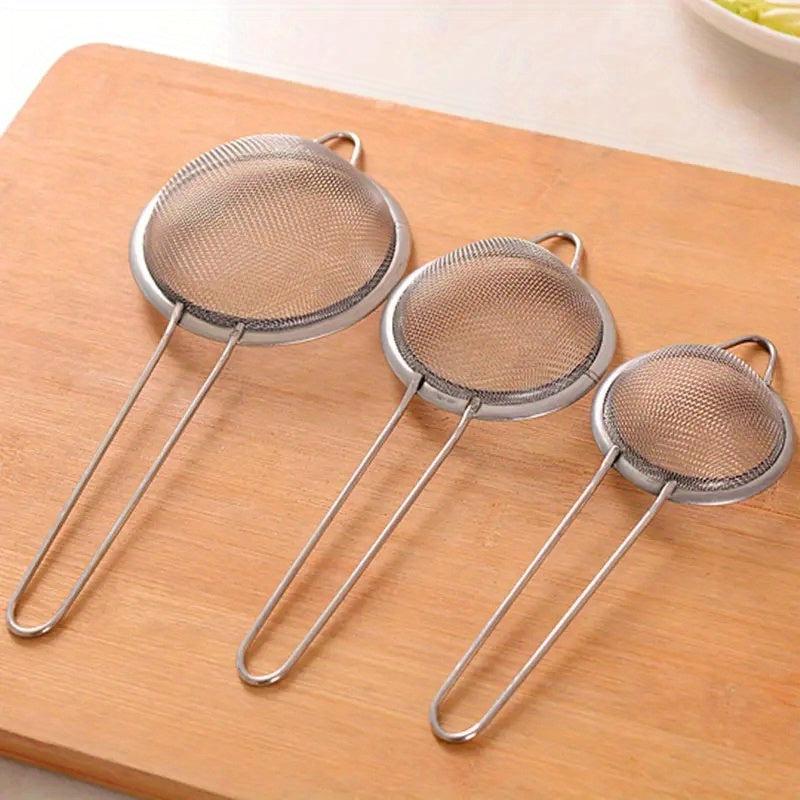 Stainless Steel Mesh Strainer with Sturdy Handle for Juicing, Soy Milk