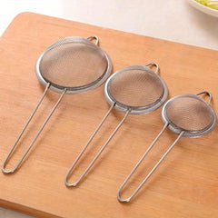 Stainless Steel Mesh Strainer with Sturdy Handle for Juicing, Soy Milk