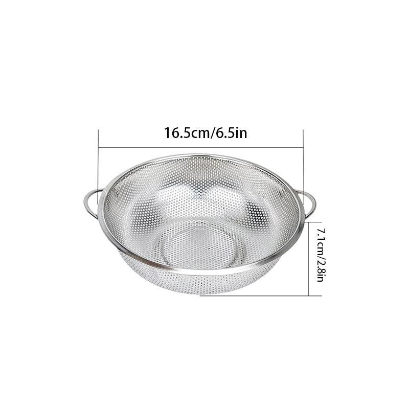 304 Stainless Steel Drain Basket Colander Kitchen Rice Washing Basin