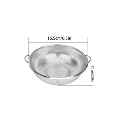 304 Stainless Steel Drain Basket Colander Kitchen Rice Washing Basin