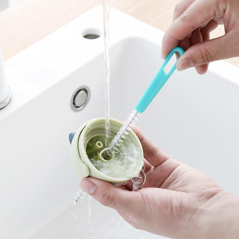 2pcs Lotus Root Washing Brush Piping Nozzle Brush Cleaning Bottle Brush
