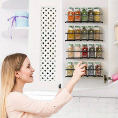 Spice Rack Organizer with Wall Sticker - Organize Your Spices Easily