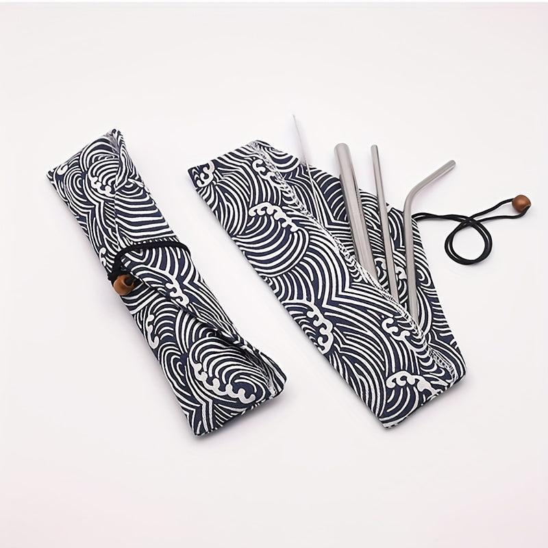 3pcs Stainless Steel Reusable Straws for Beverages