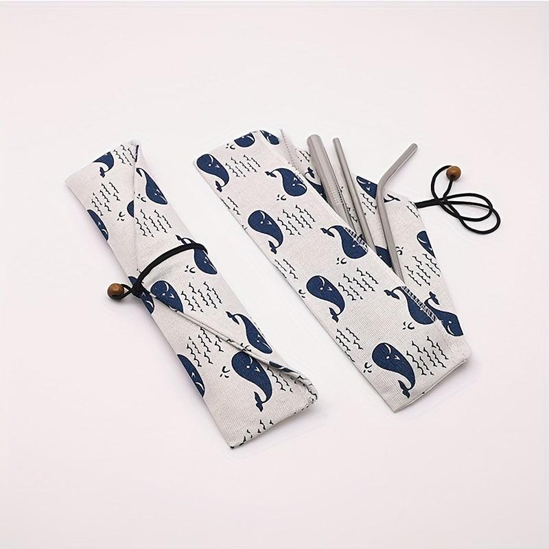 3pcs Stainless Steel Reusable Straws for Beverages